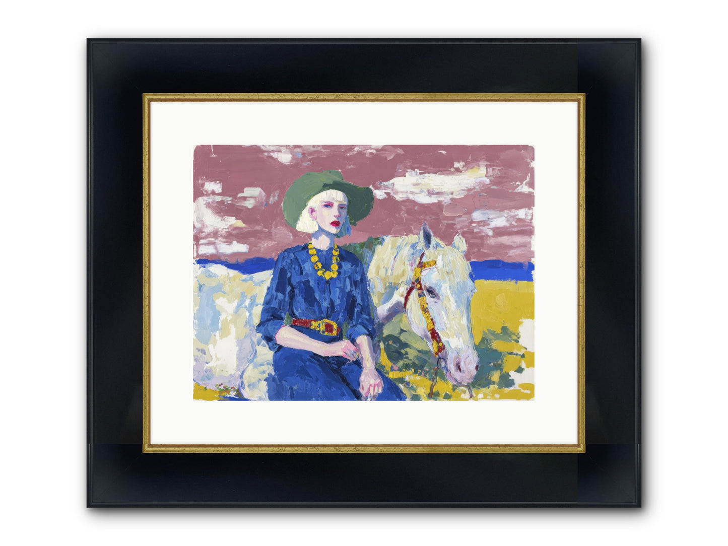 Heading West Framed Print - Wide Black w/Gold 16x12