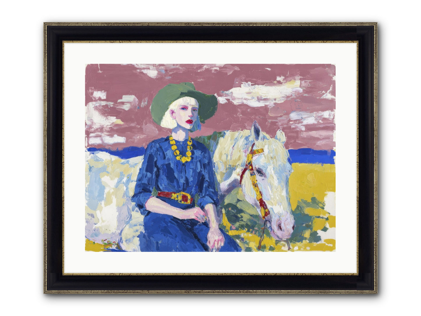 Heading West Framed Print - Black & Gold 24x18