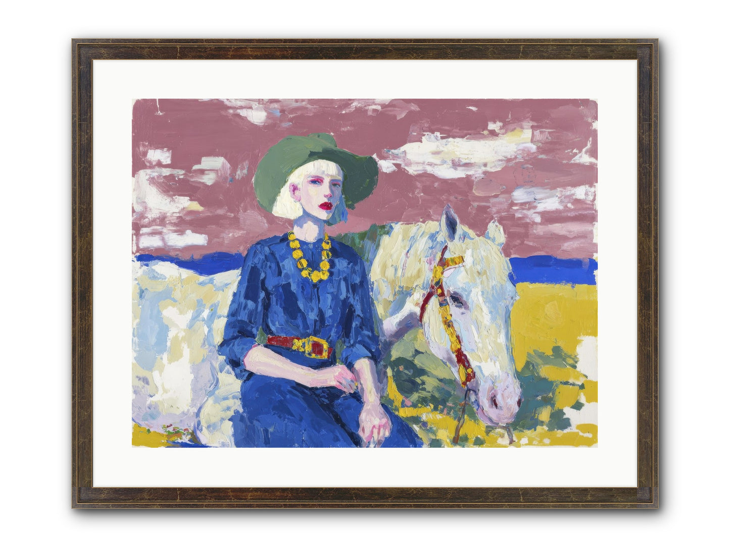 Heading West Framed Print - Slimwoods Black/Gold 24x18