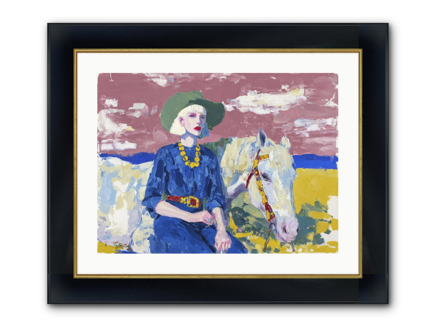 Heading West Framed Print - Wide Black w/Gold 24x18