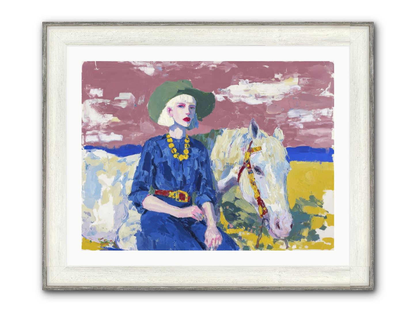Heading West Framed Print - Driftwood White 32x24