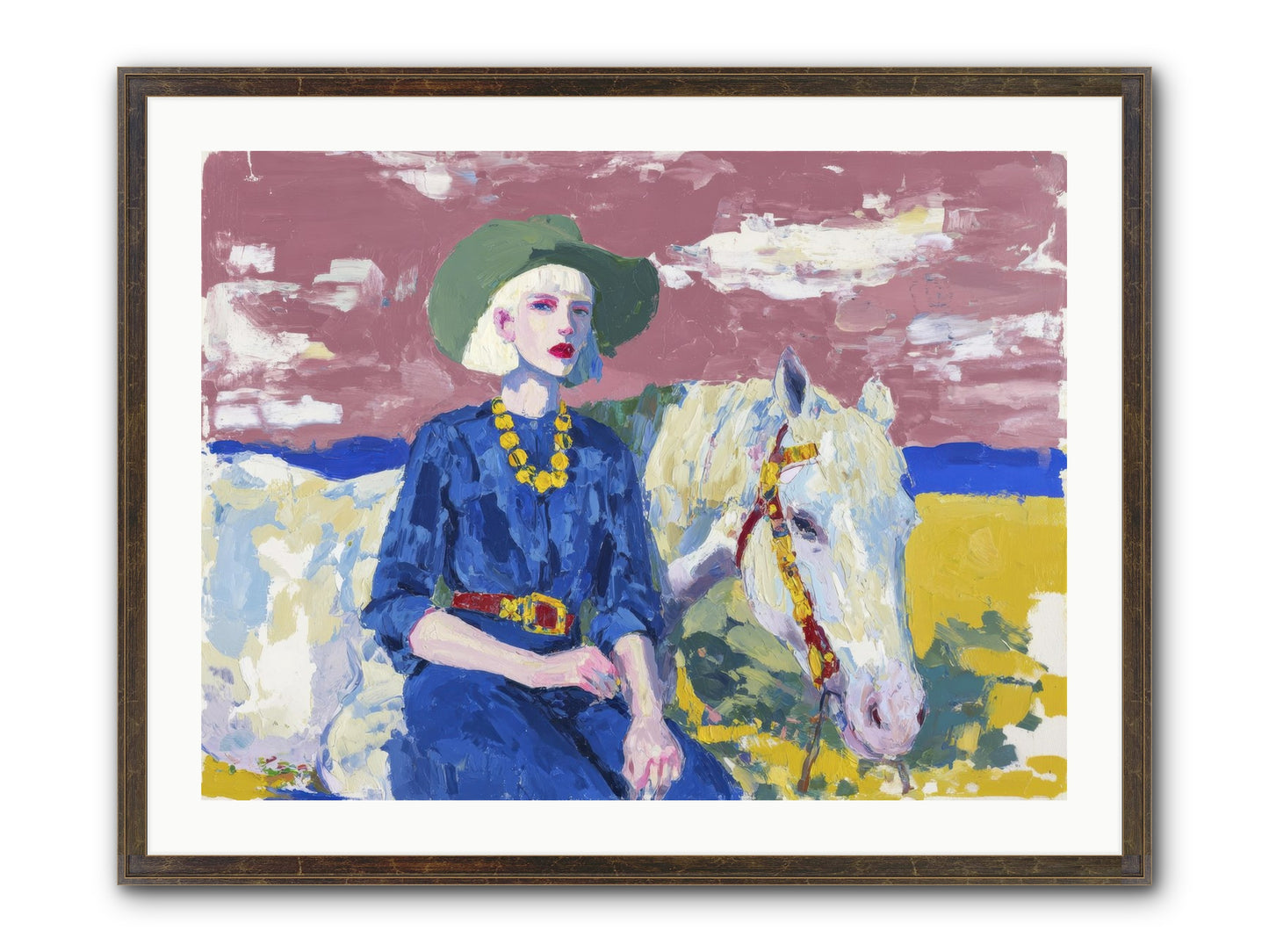 Heading West Framed Print - Slimwoods Black/Gold 32x24