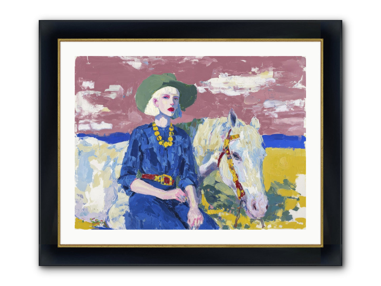Heading West Framed Print - Wide Black w/Gold 32x24