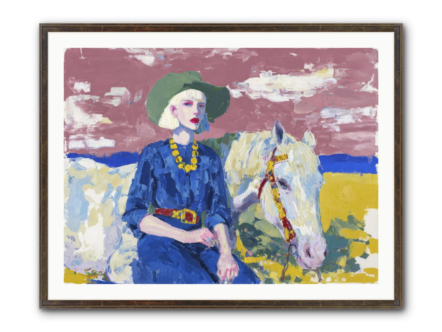 Heading West Framed Print - Slimwoods Black/Gold 40x30
