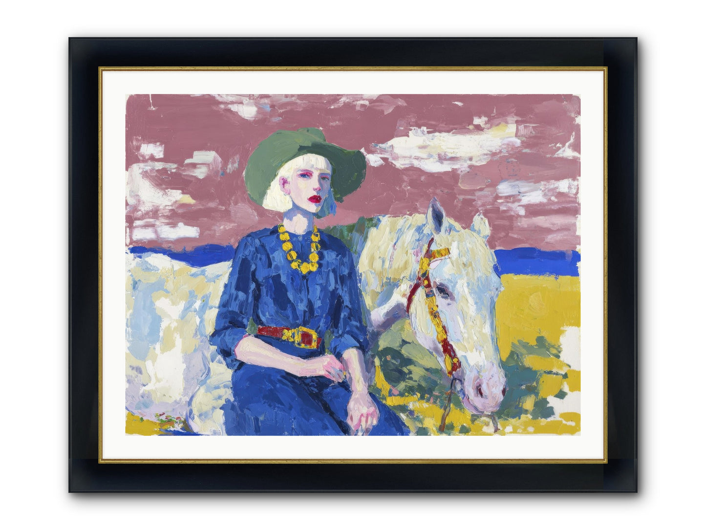 Heading West Framed Print - Wide Black w/Gold 40x30