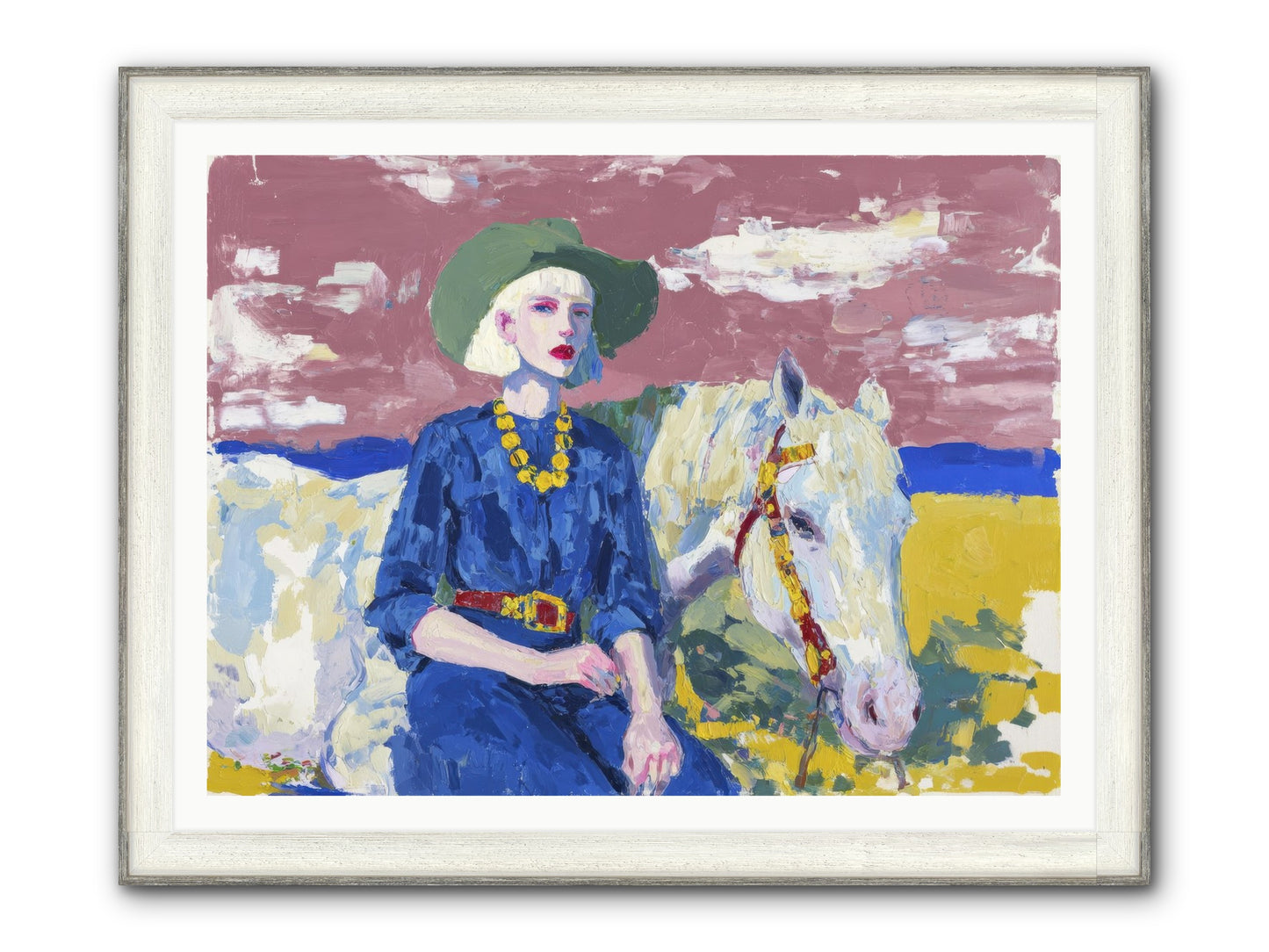 Heading West Framed Print - Driftwood White 48x36