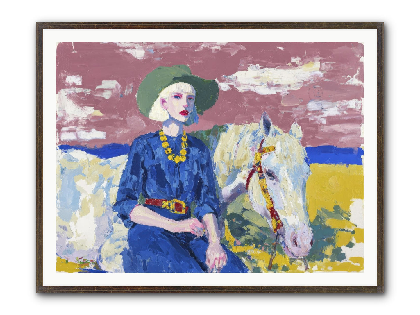 Heading West Framed Print - Slimwoods Black/Gold 48x36