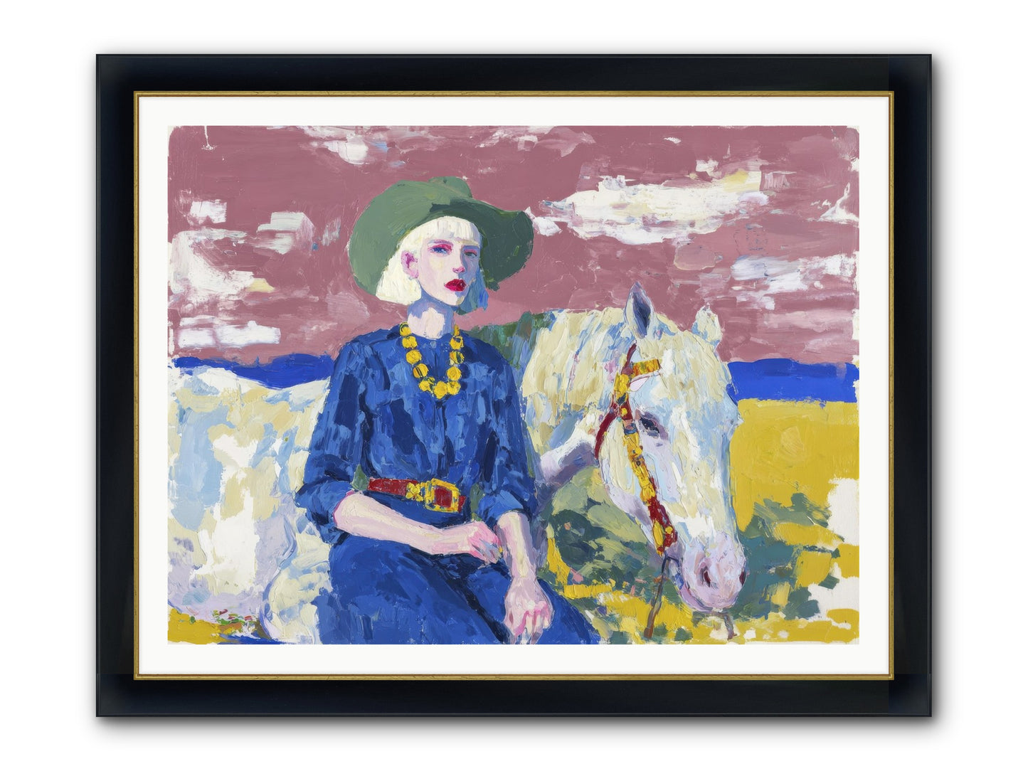 Heading West Framed Print - Wide Black w/Gold 48x36