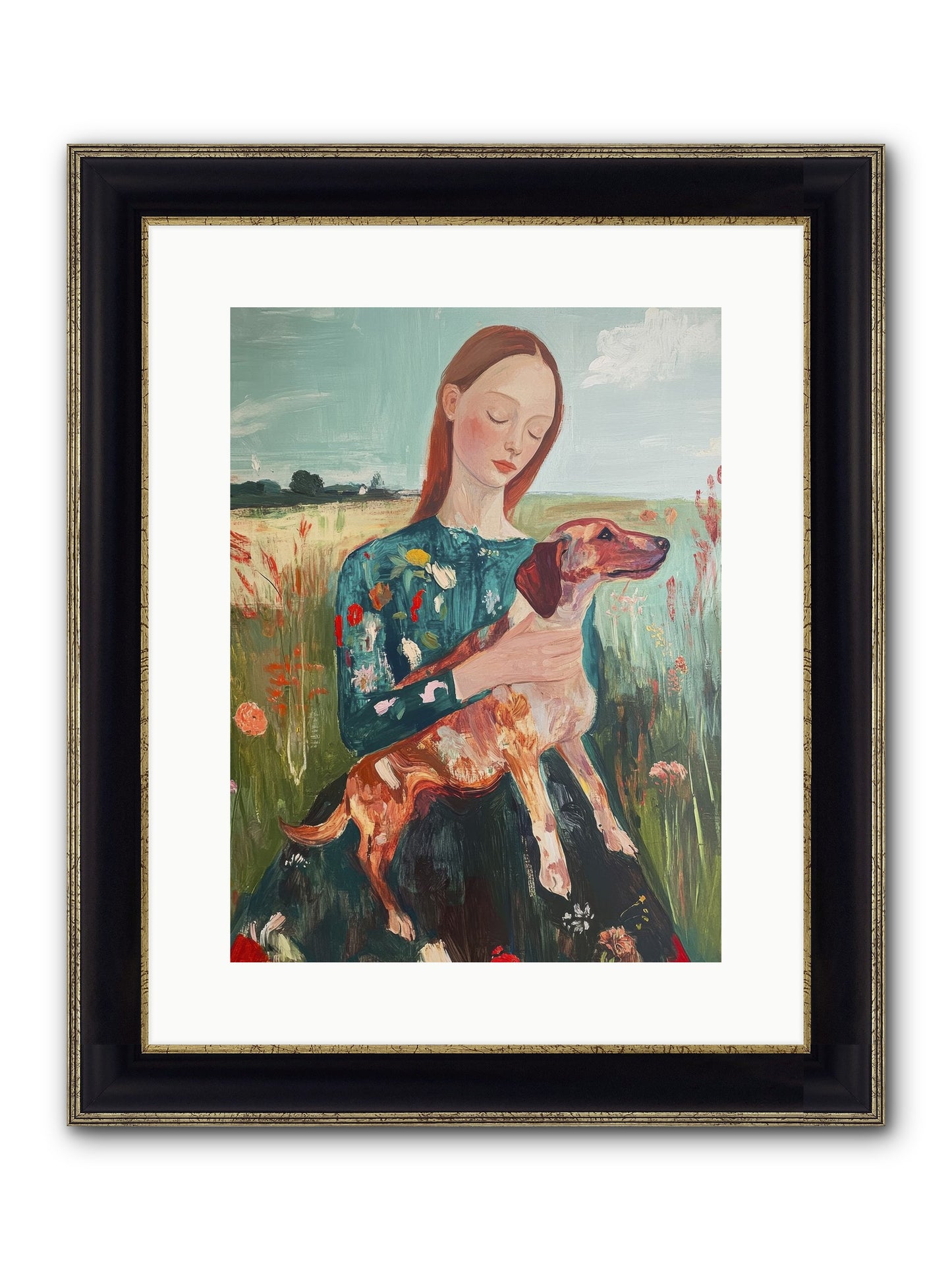 Heart's Dearest Friend Framed Print - Black & Gold 12x16