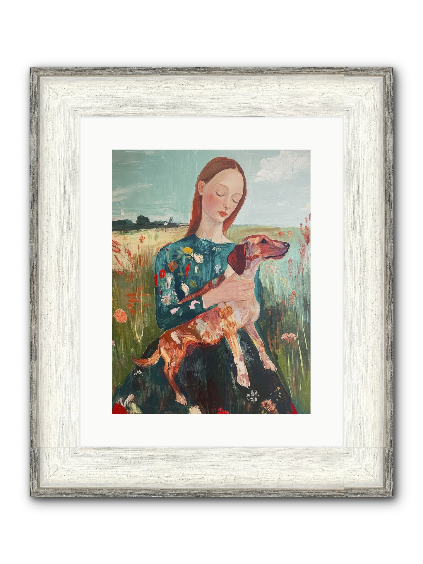Heart's Dearest Friend Framed Print - Driftwood White 12x16