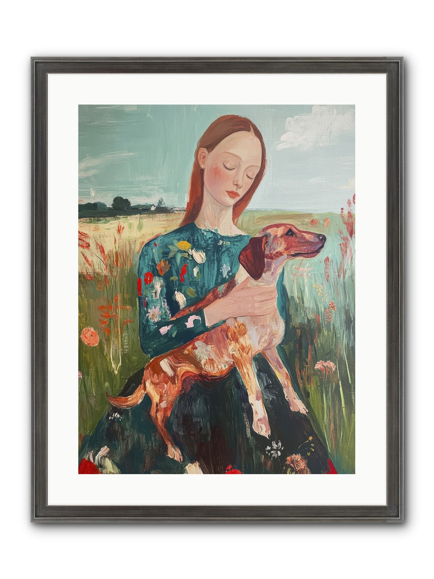 Heart's Dearest Friend Framed Print - Slimwoods Black/Silver 18x24