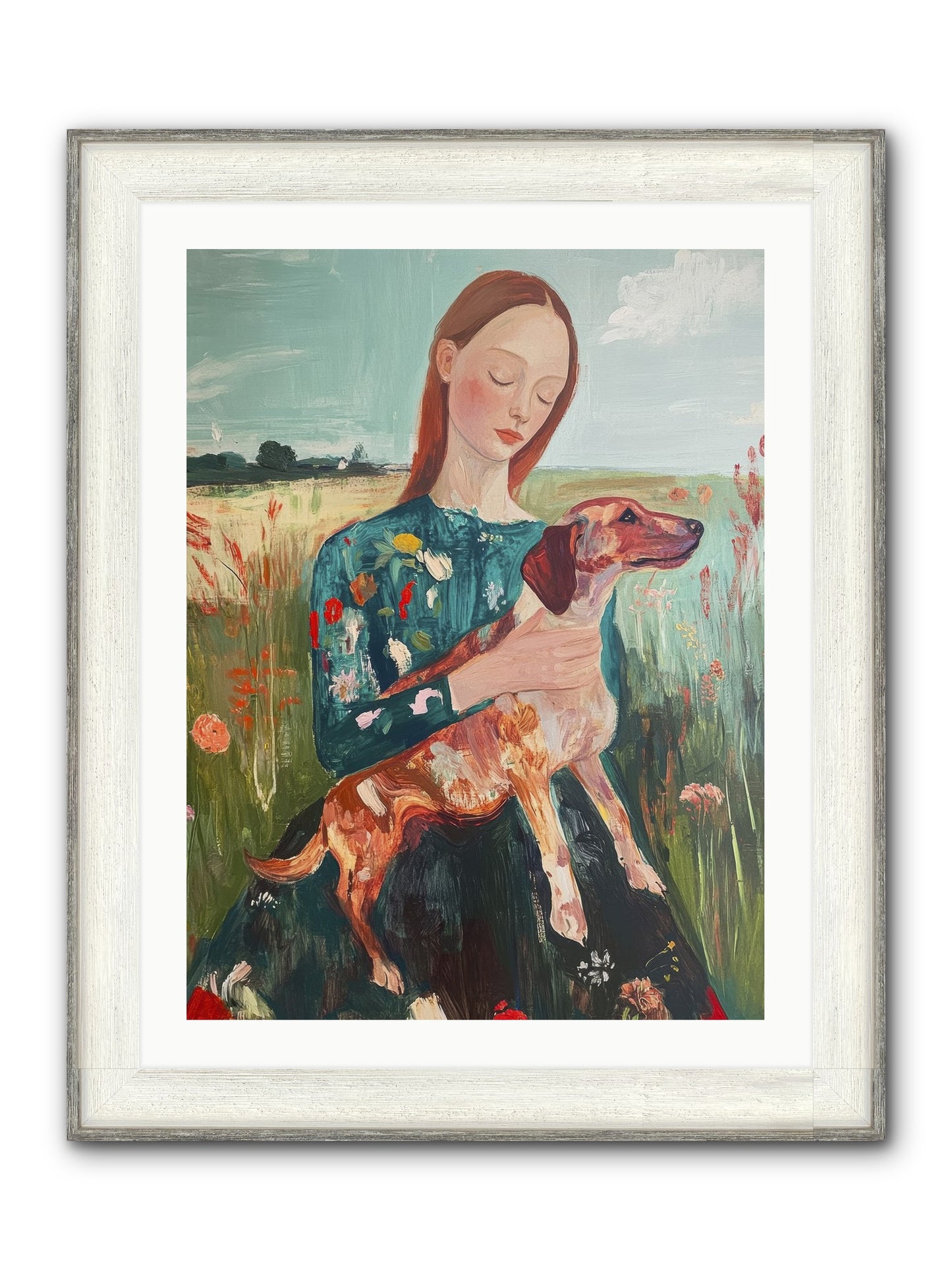 Heart's Dearest Friend Framed Print - Driftwood White 24x32