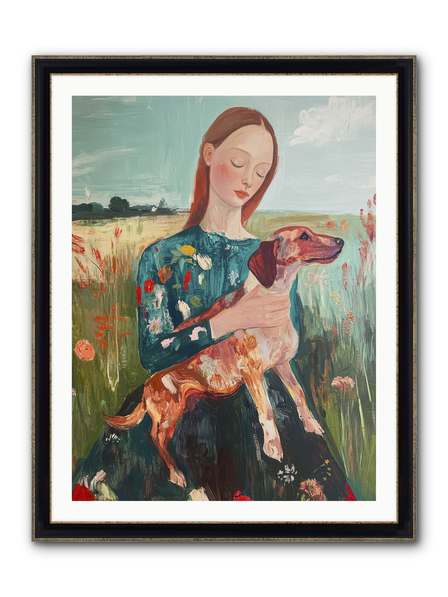 Heart's Dearest Friend Framed Print - Black & Gold 30x40