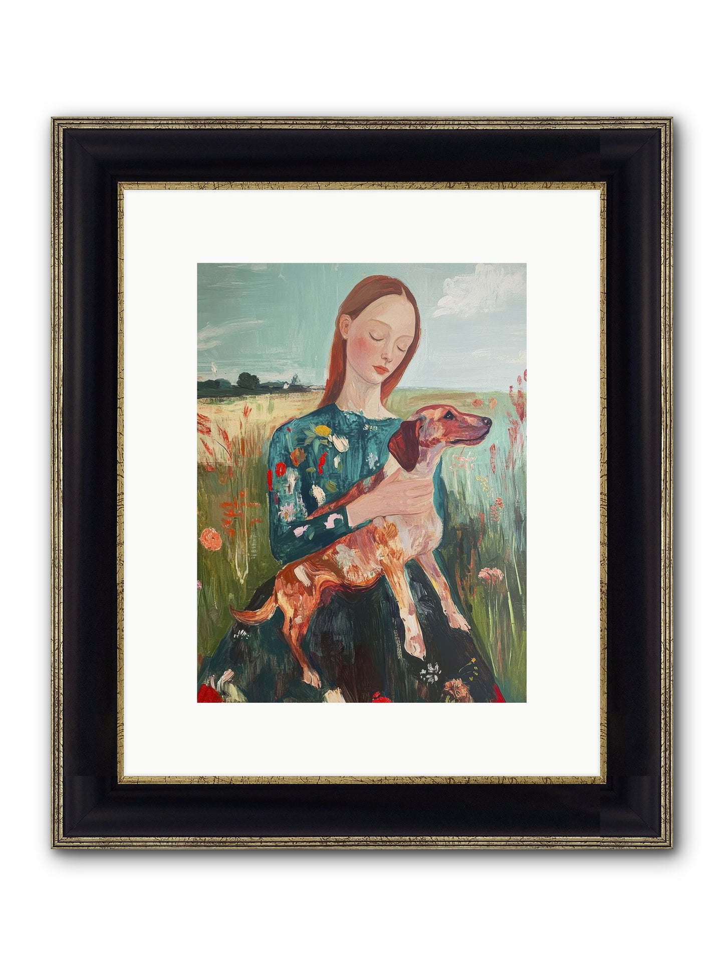 Heart's Dearest Friend Framed Print - Black & Gold 9x12
