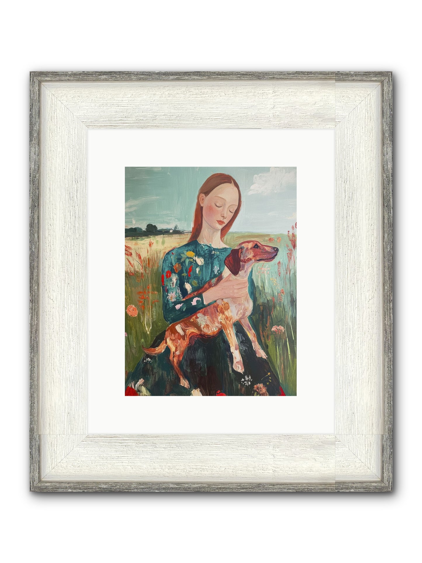 Heart's Dearest Friend Framed Print - Driftwood White 9x12