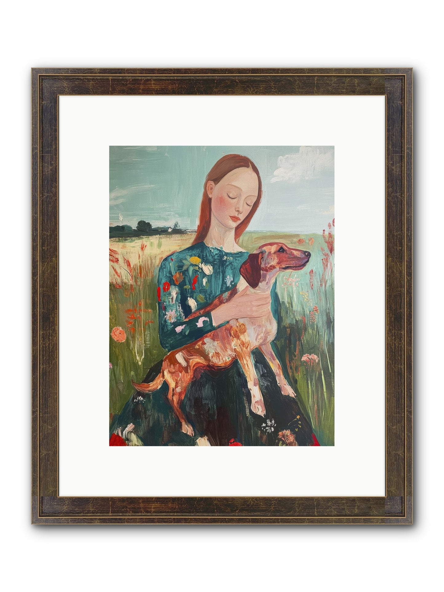 Heart's Dearest Friend Framed Print - Slimwoods Black/Gold 9x12