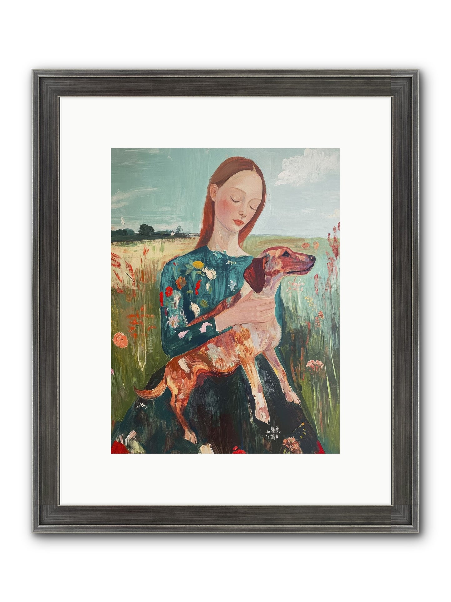 Heart's Dearest Friend Framed Print - Slimwoods Black/Silver 9x12