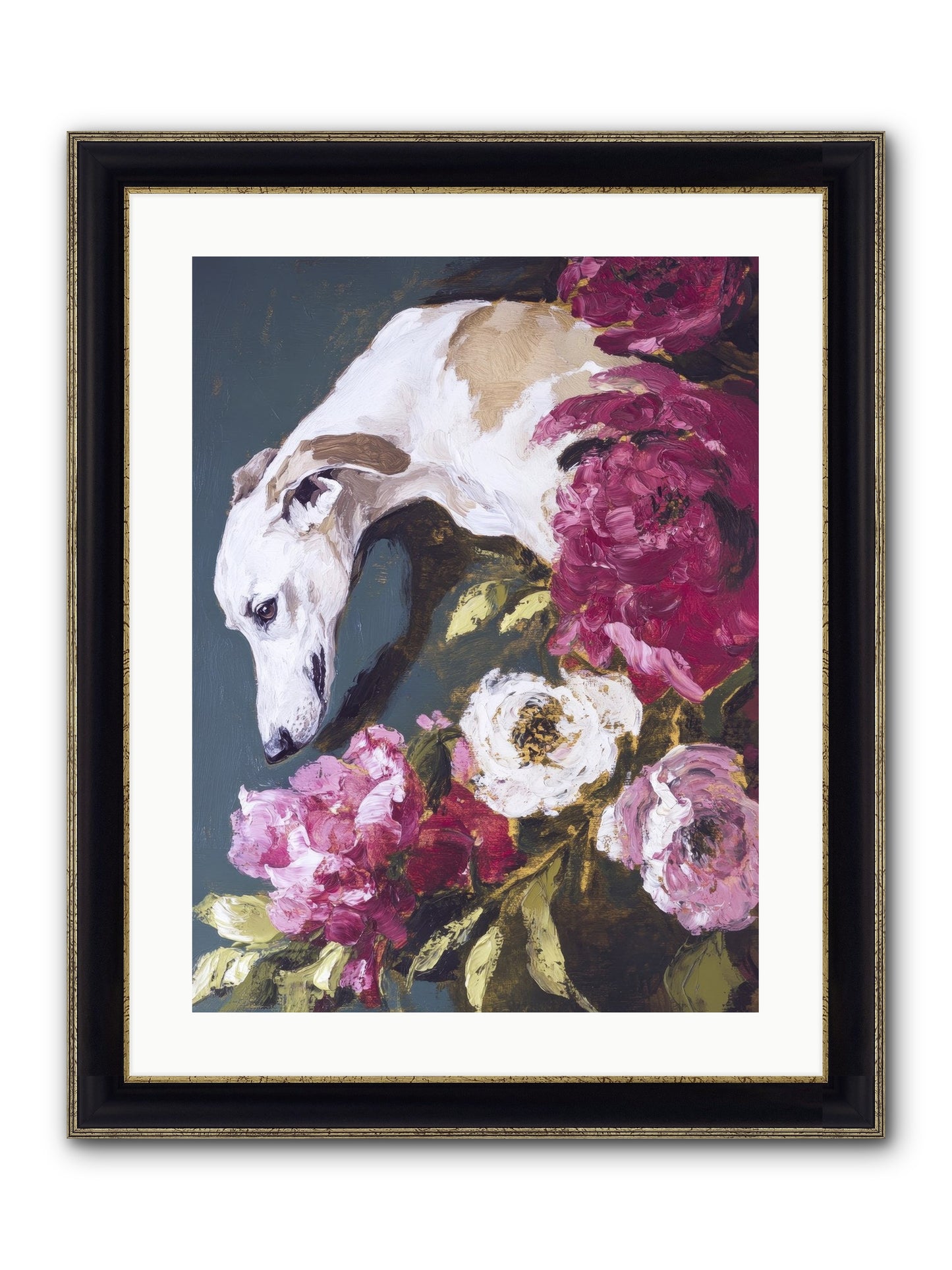 Heart's Gentle Keeper Framed Print - Black & Gold 18x24