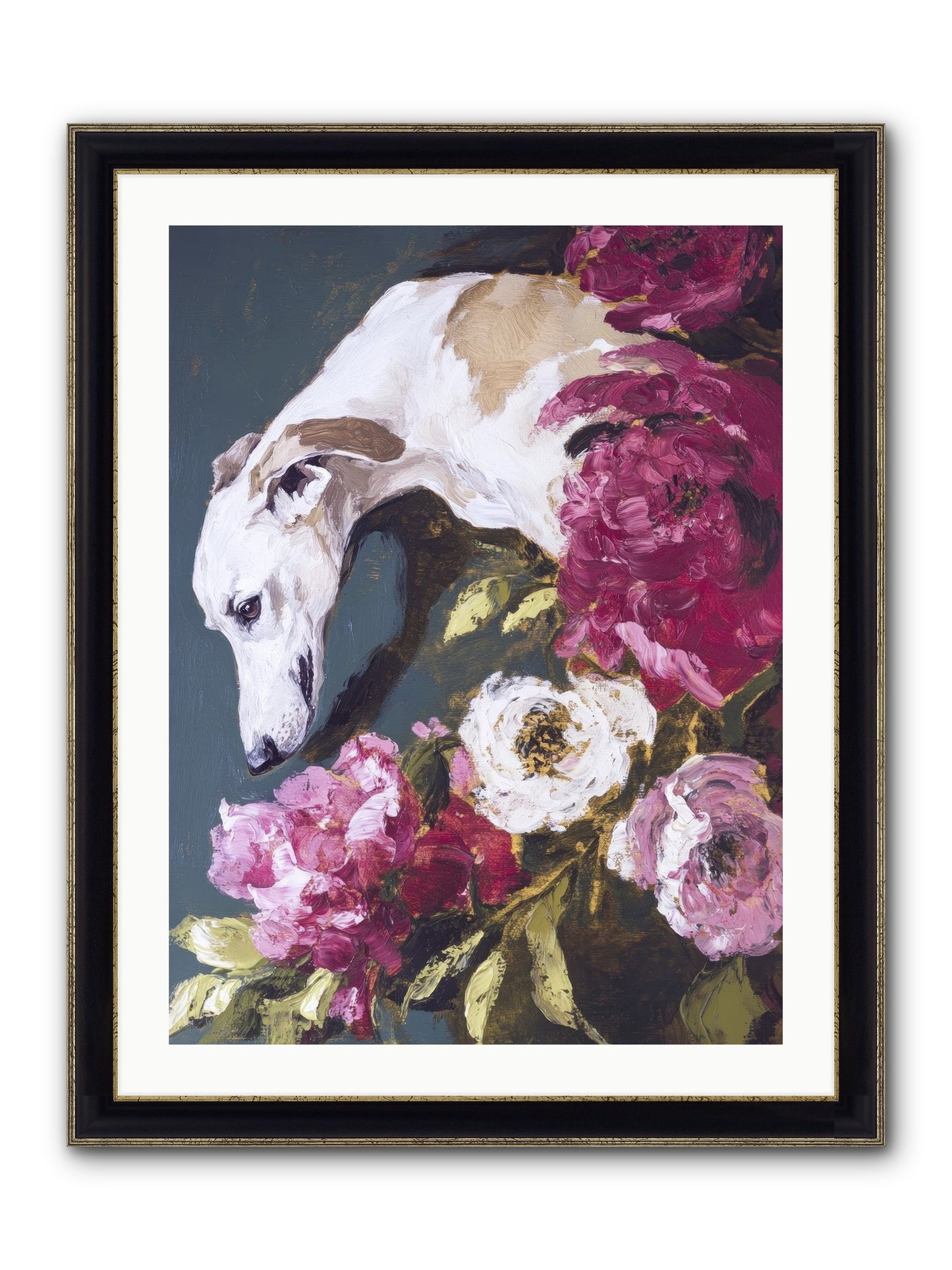 Heart's Gentle Keeper Framed Print - Black & Gold 24x32