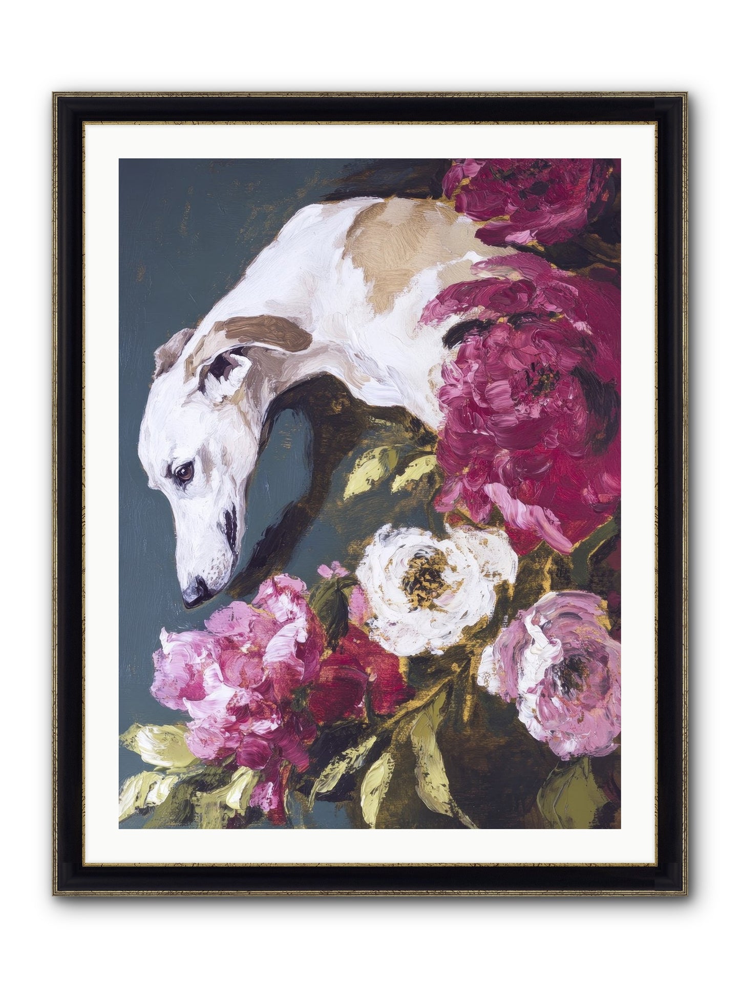 Heart's Gentle Keeper Framed Print - Black & Gold 30x40