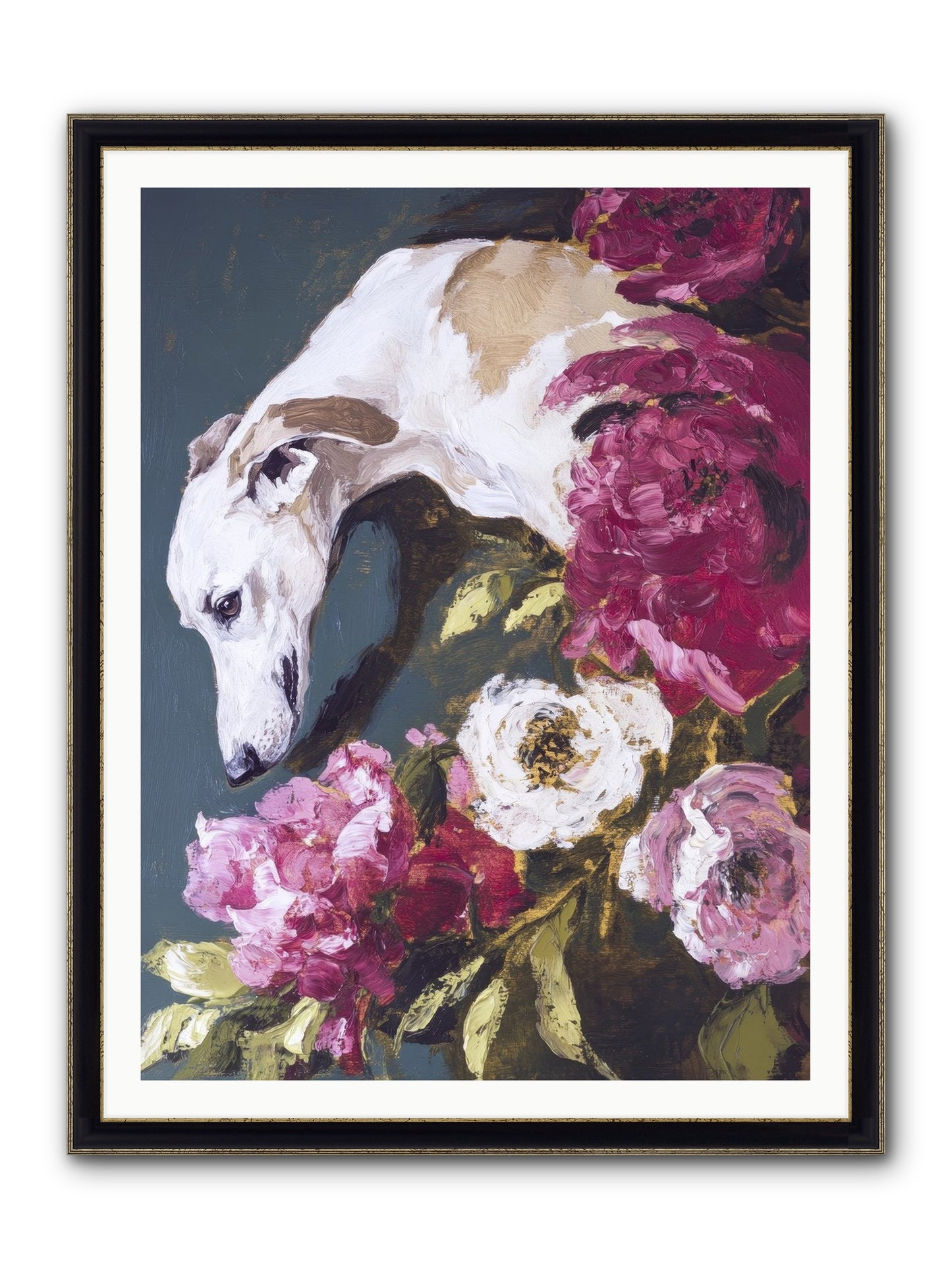 Heart's Gentle Keeper Framed Print - Black & Gold 36x48