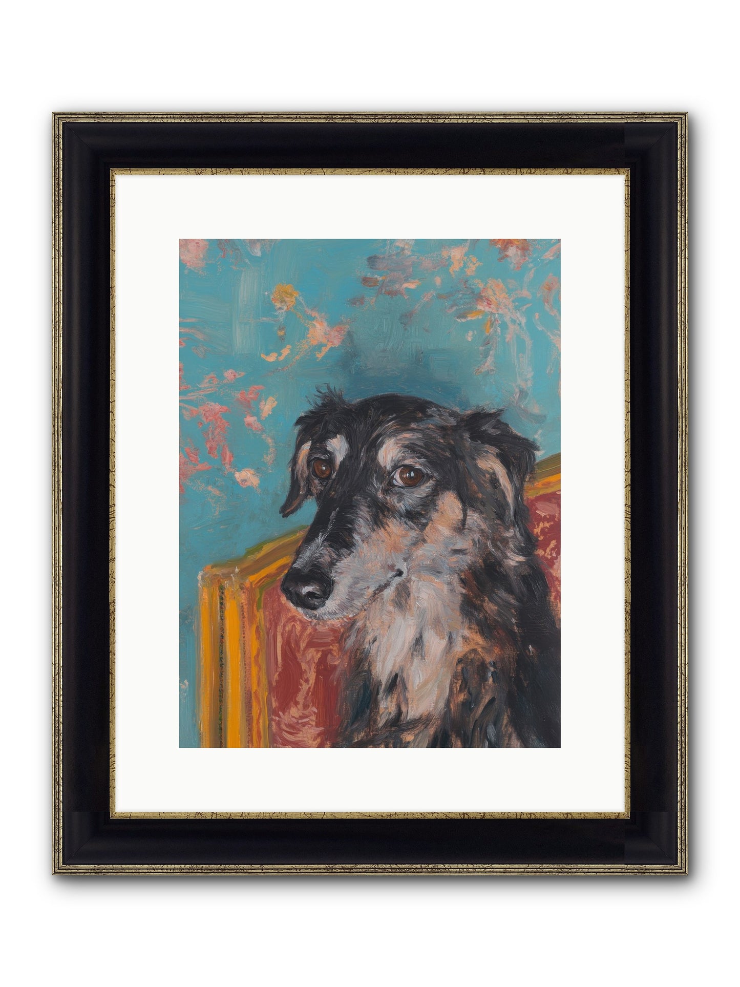 Heart's Protector Framed Print - Black & Gold 12x16
