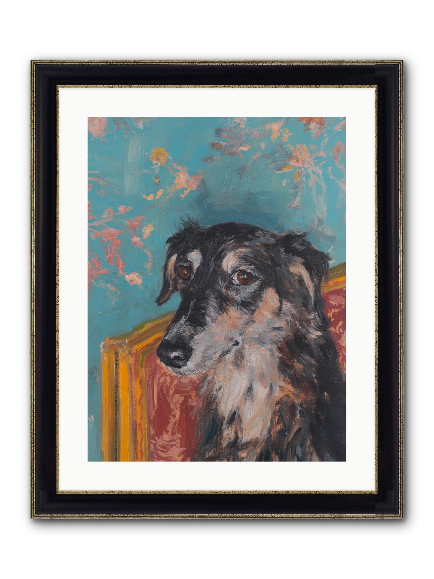 Heart's Protector Framed Print - Black & Gold 18x24