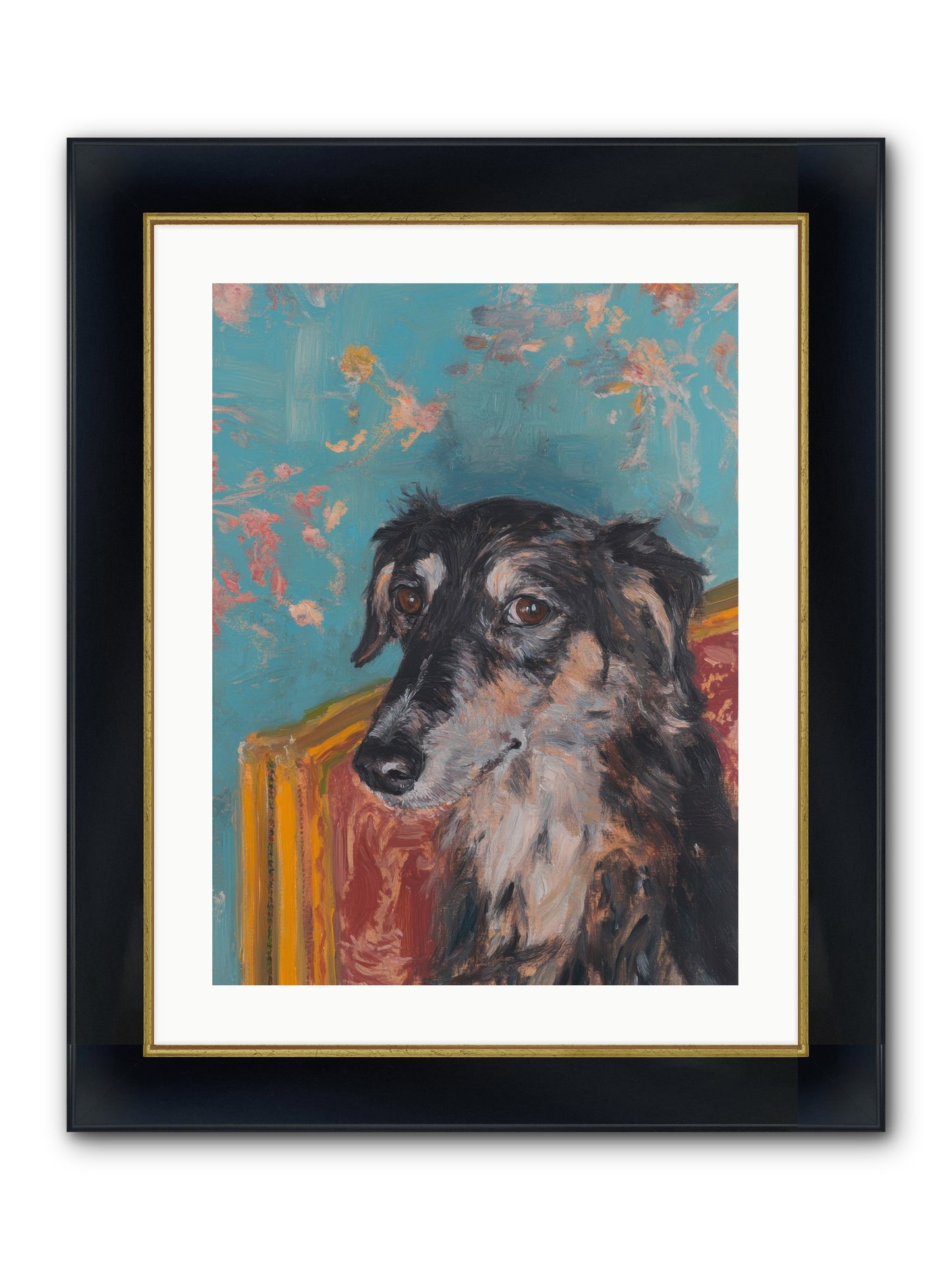 Heart's Protector Framed Print - Wide Black w/Gold 18x24