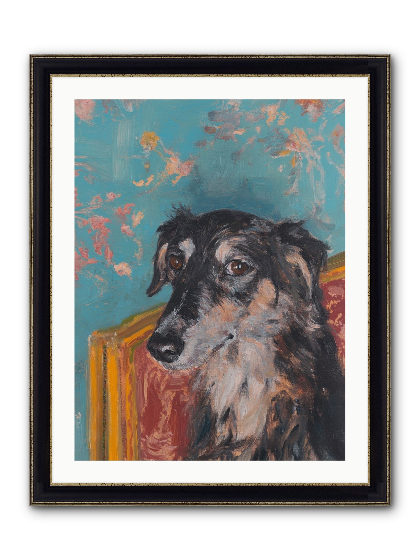 Heart's Protector Framed Print - Black & Gold 24x32