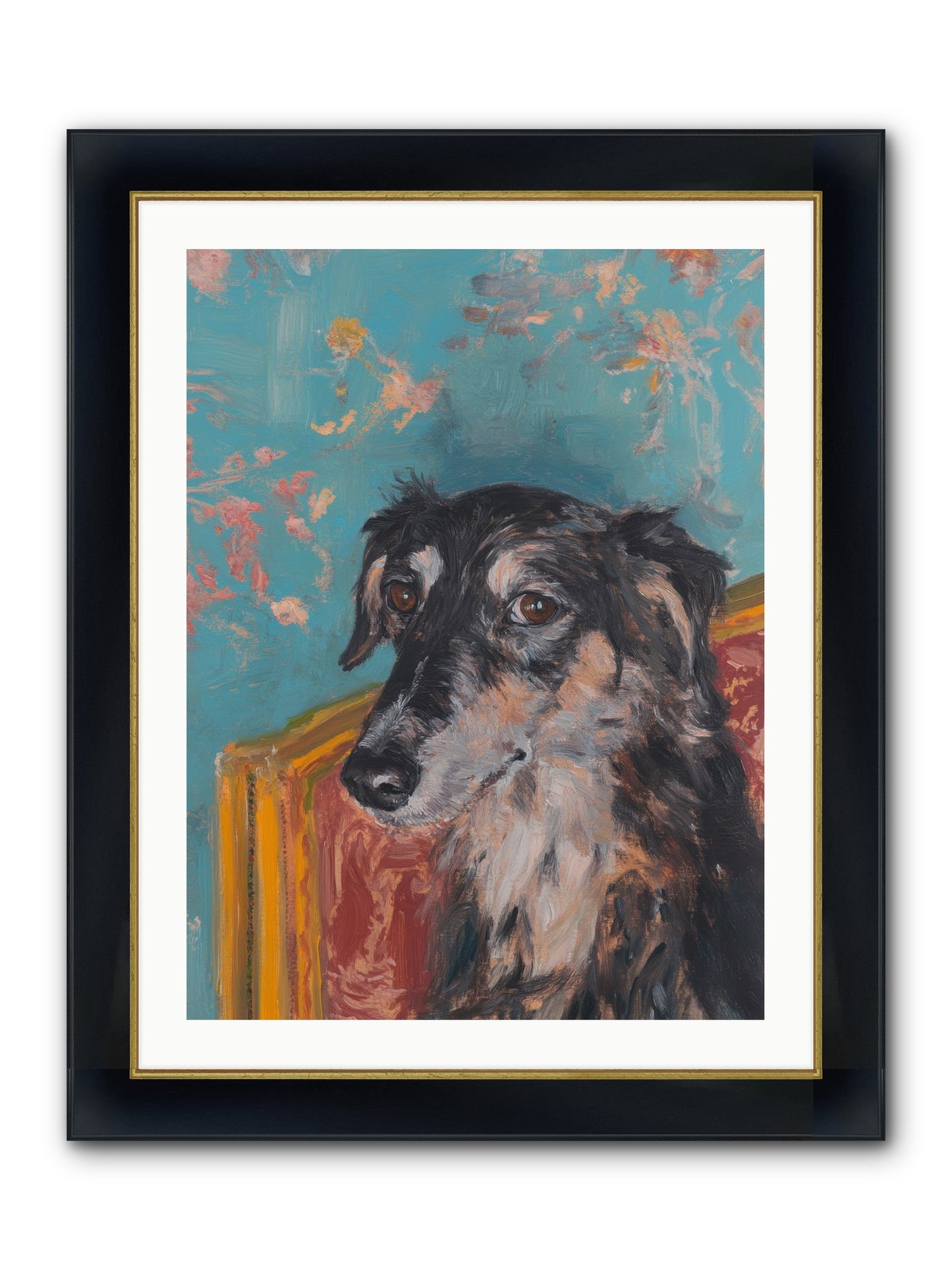Heart's Protector Framed Print - Wide Black w/Gold 24x32