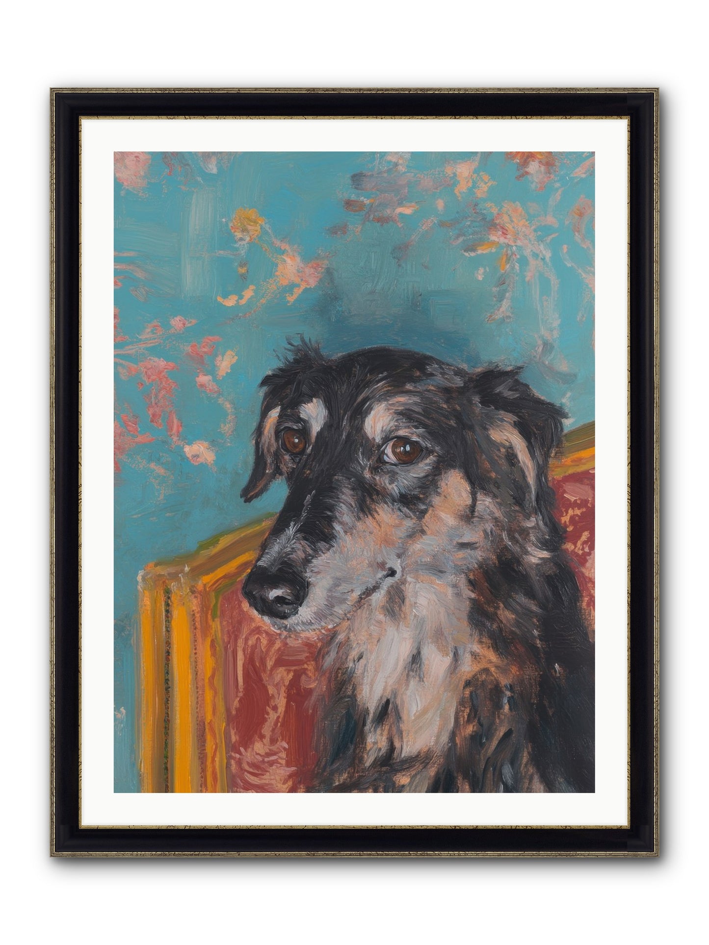 Heart's Protector Framed Print - Black & Gold 30x40