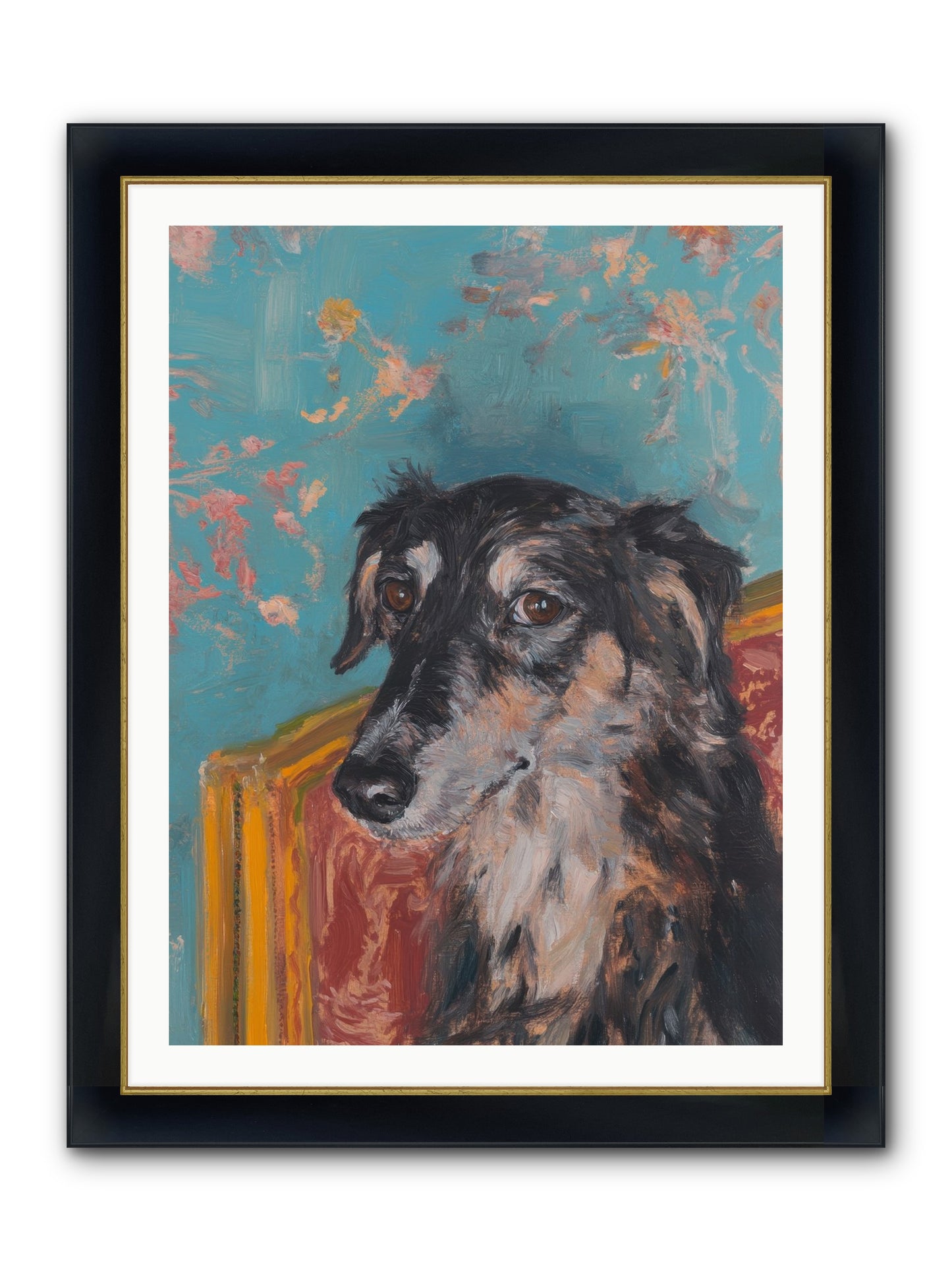 Heart's Protector Framed Print - Wide Black w/Gold 30x40