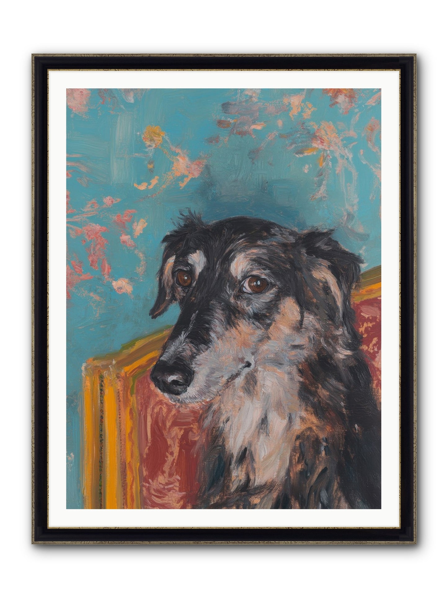 Heart's Protector Framed Print - Black & Gold 36x48