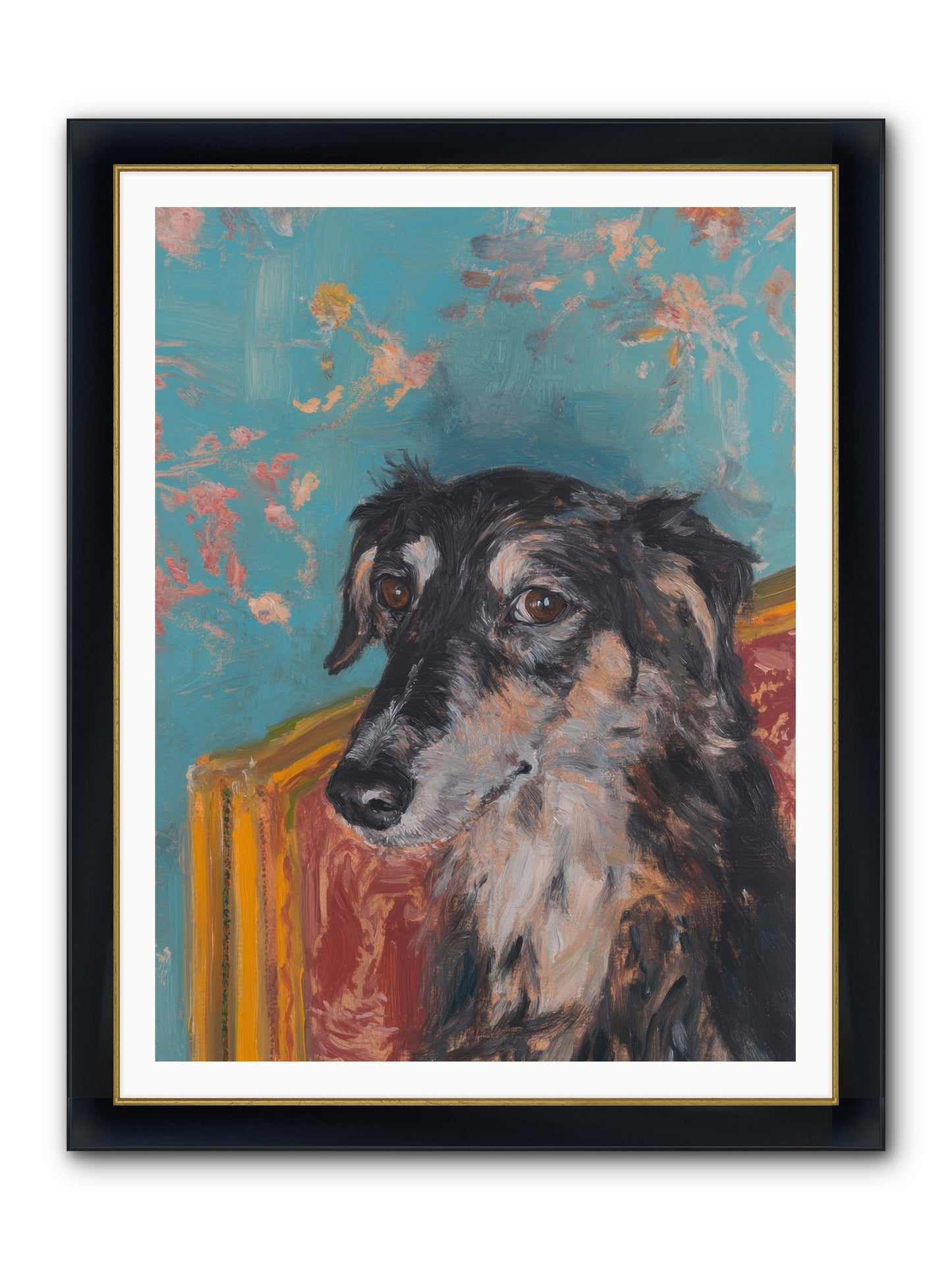Heart's Protector Framed Print - Wide Black w/Gold 36x48