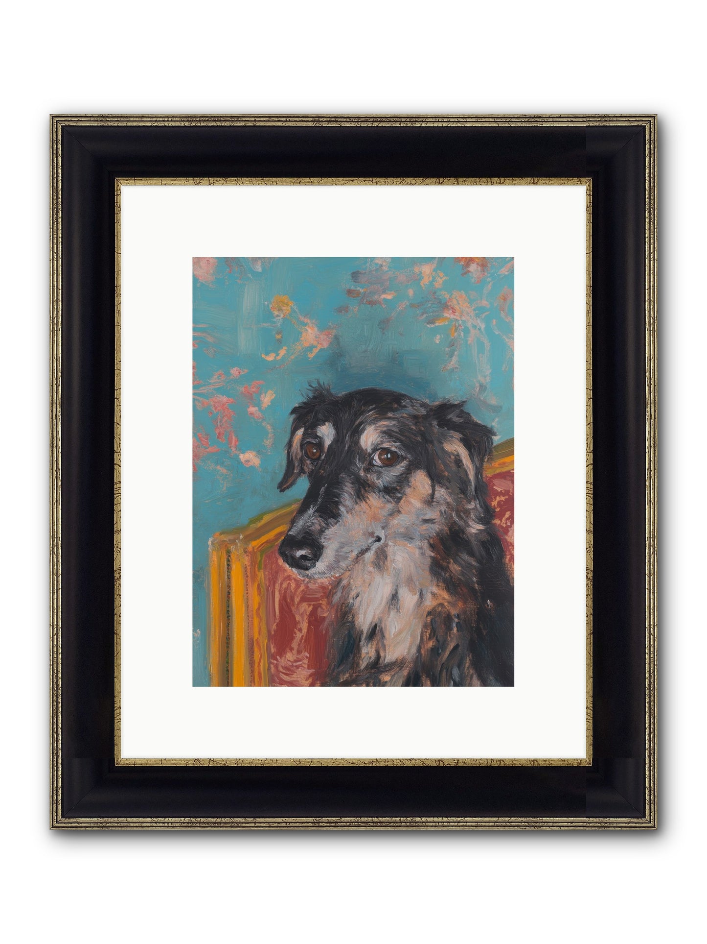 Heart's Protector Framed Print - Black & Gold 9x12