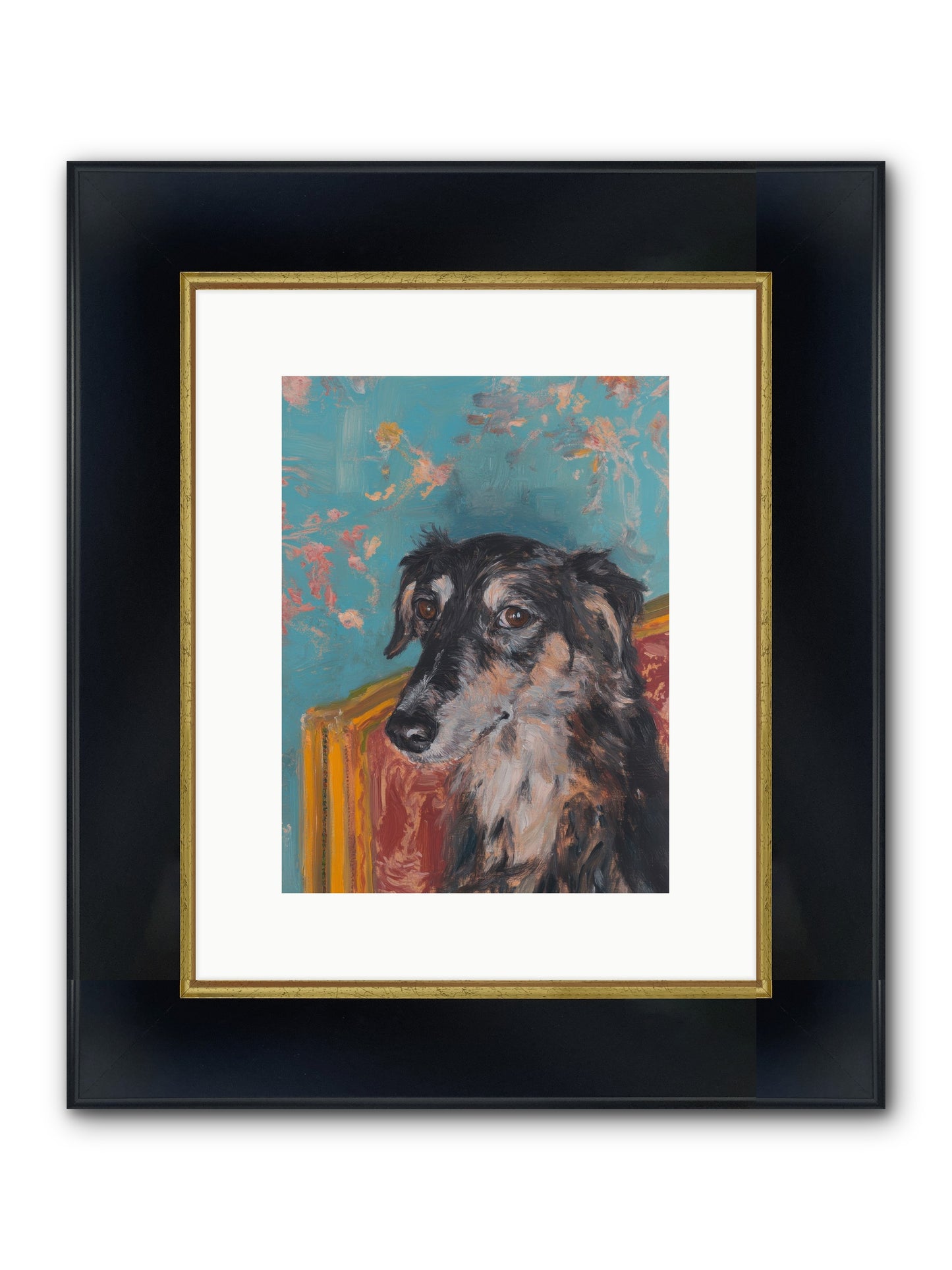 Heart's Protector Framed Print - Wide Black w/Gold 9x12