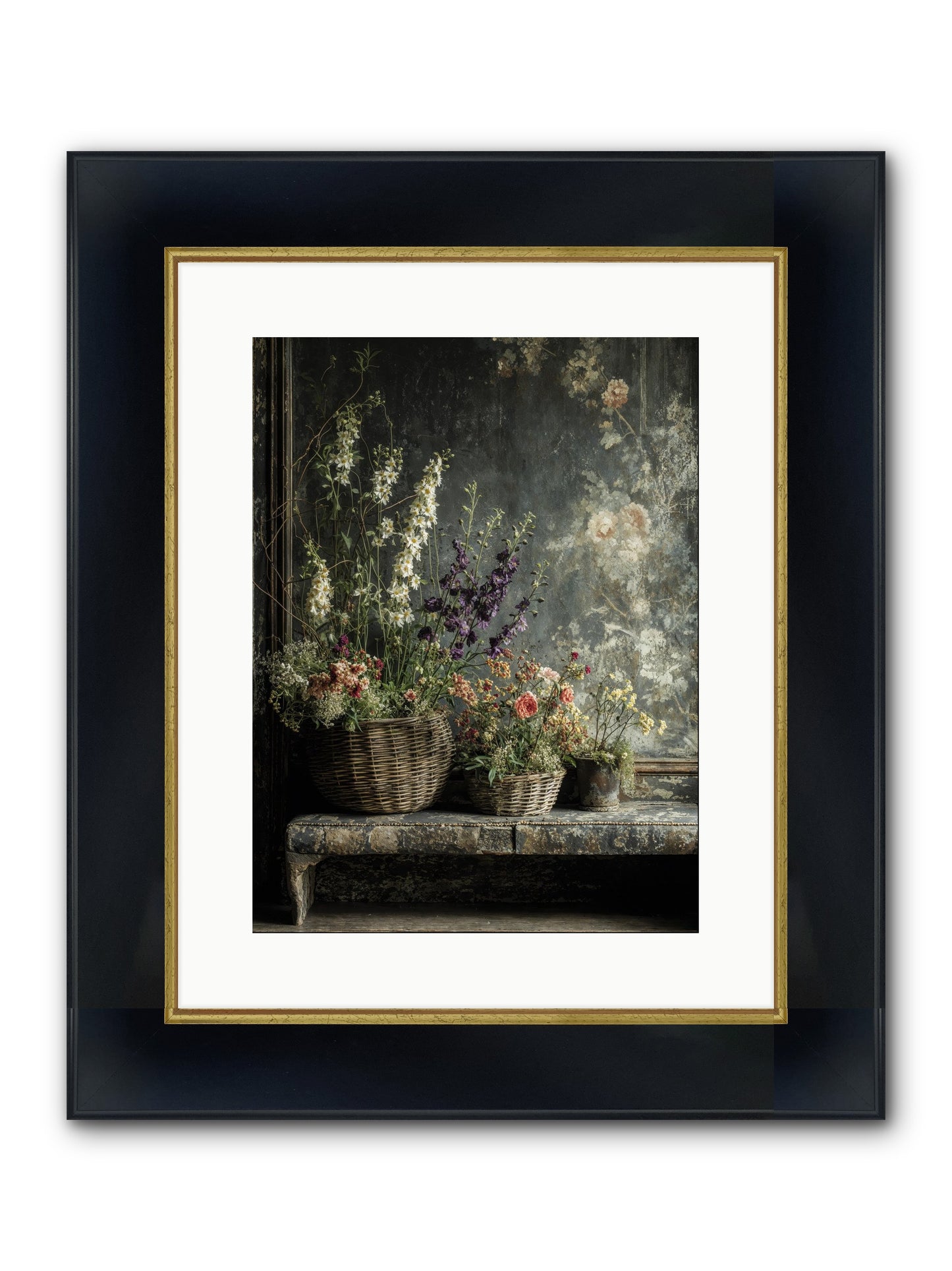 Heartcountry Framed Print - Wide Black w/Gold 12x16