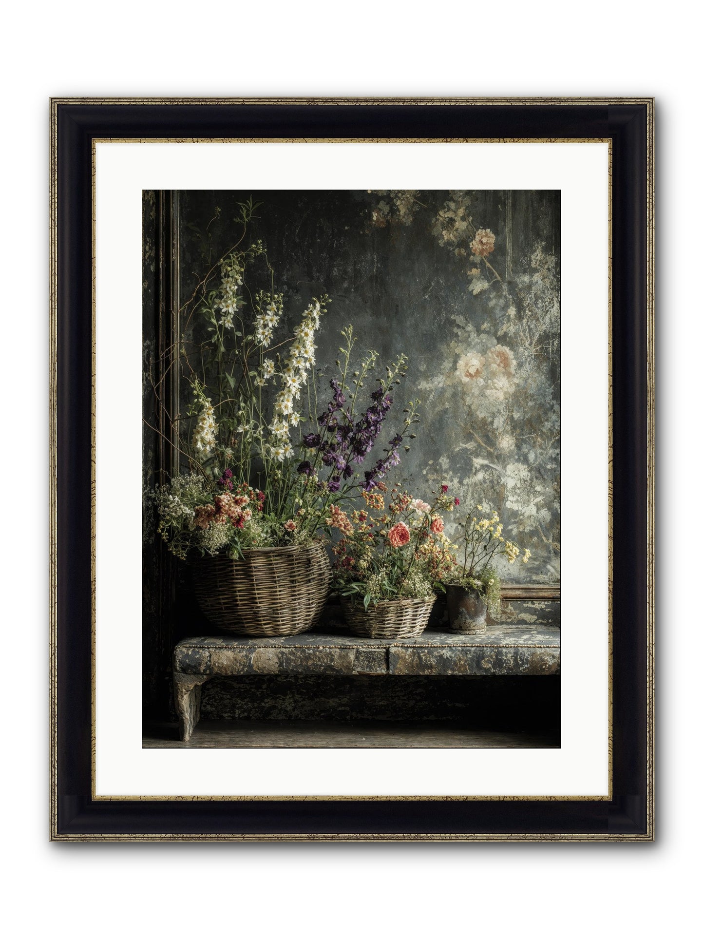 Heartcountry Framed Print - Black & Gold 18x24