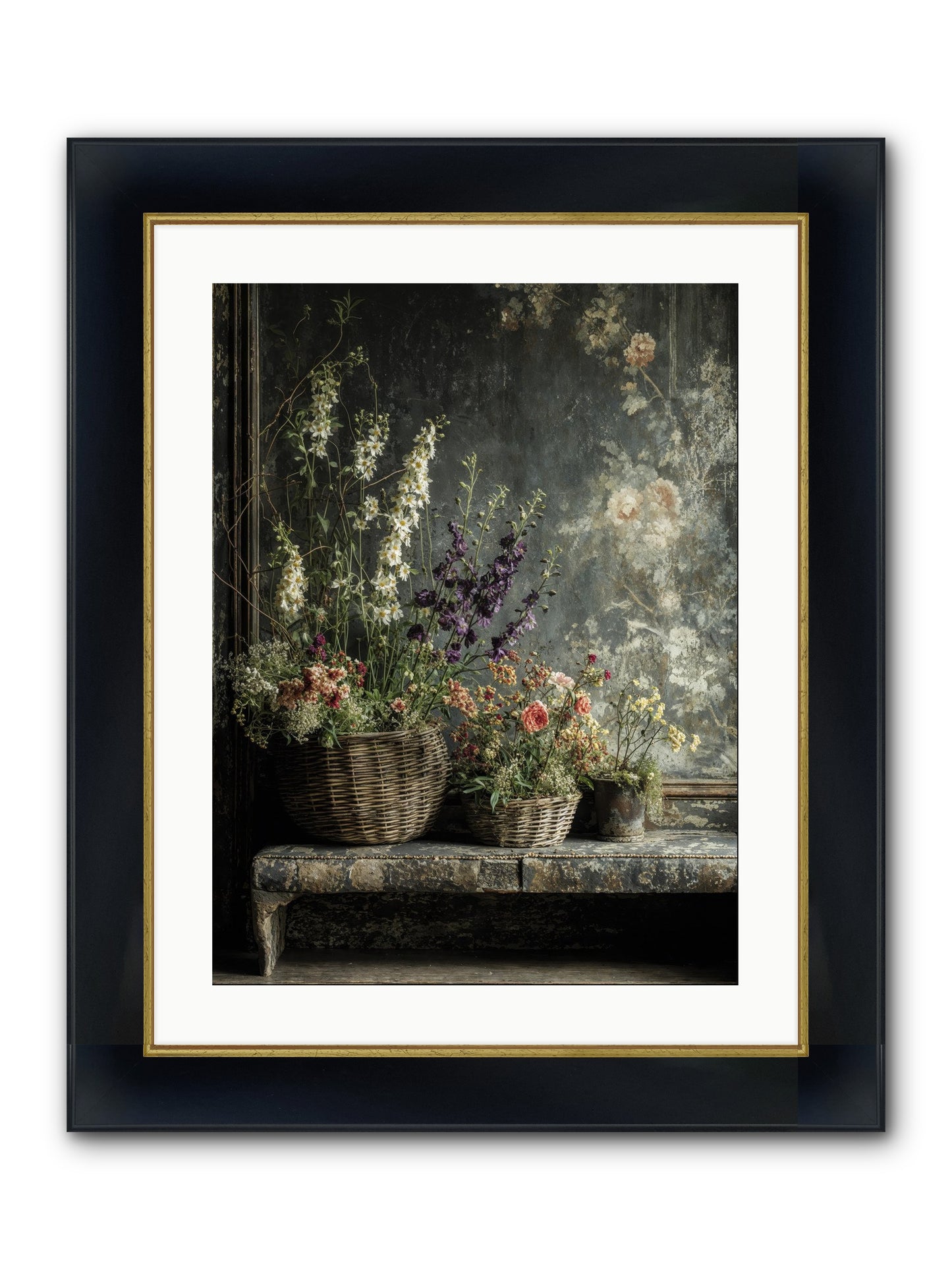 Heartcountry Framed Print - Wide Black w/Gold 18x24