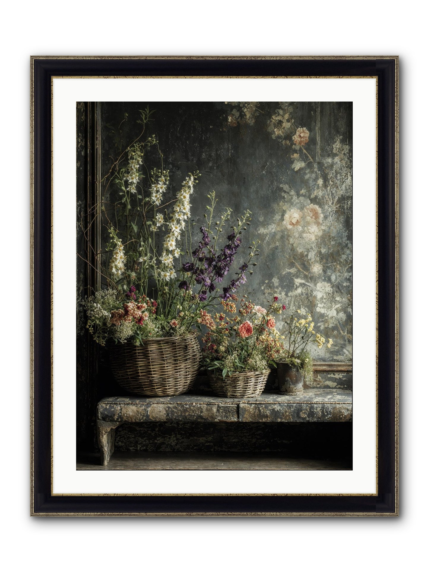 Heartcountry Framed Print - Black & Gold 24x32