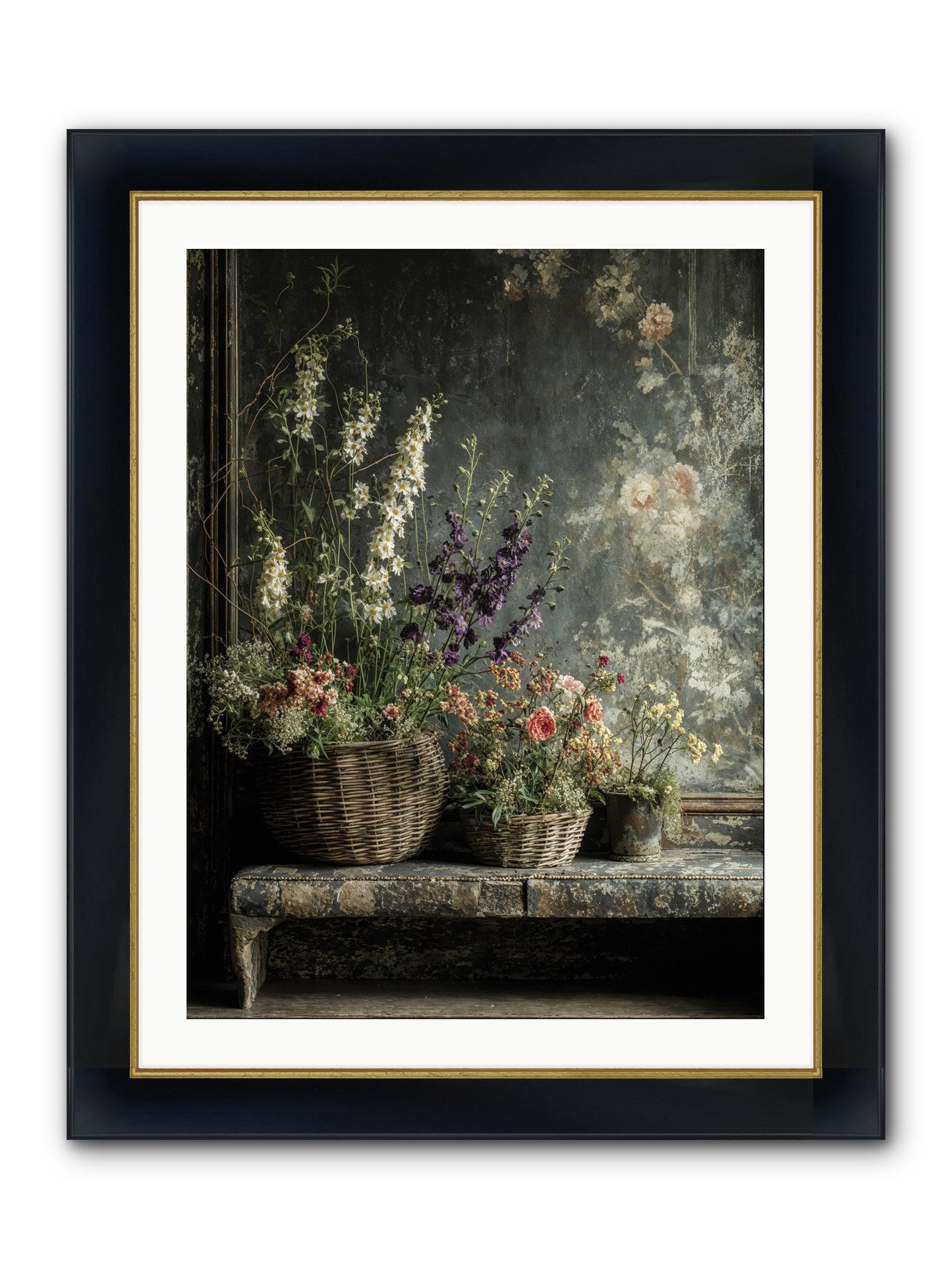 Heartcountry Framed Print - Wide Black w/Gold 24x32