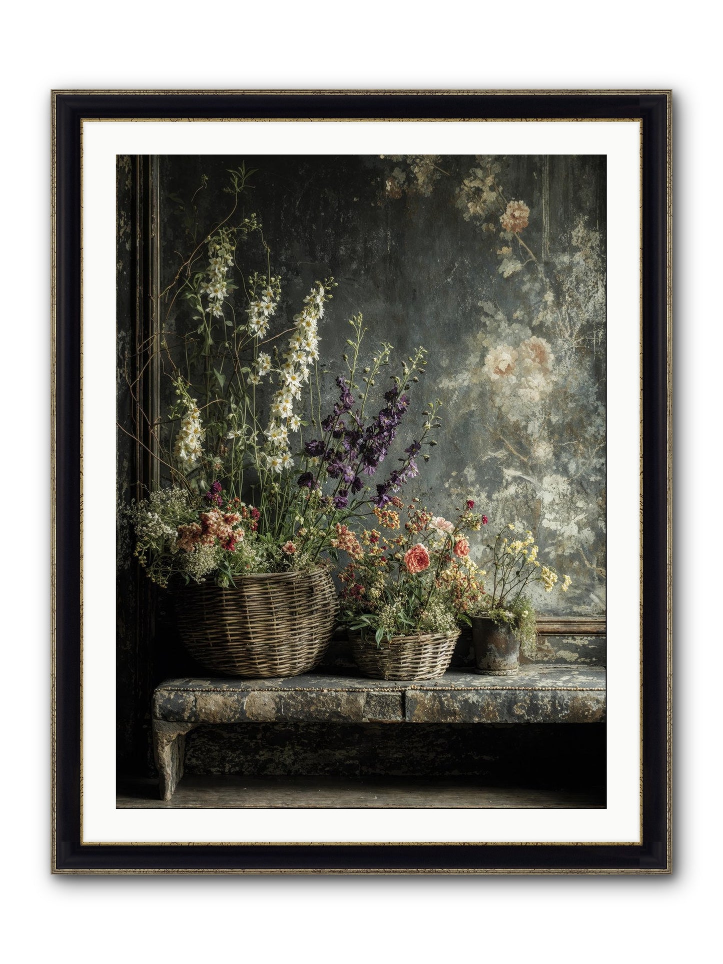Heartcountry Framed Print - Black & Gold 30x40