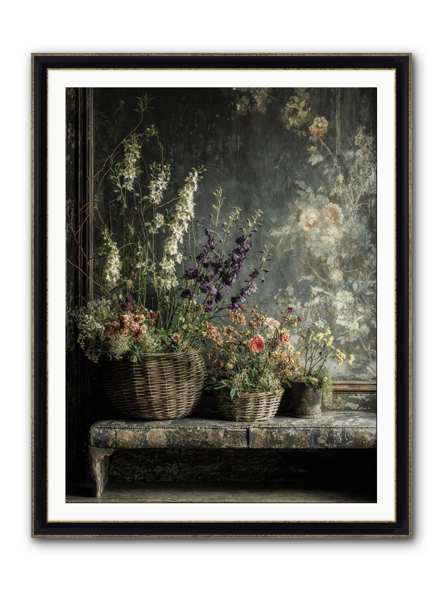 Heartcountry Framed Print - Black & Gold 36x48