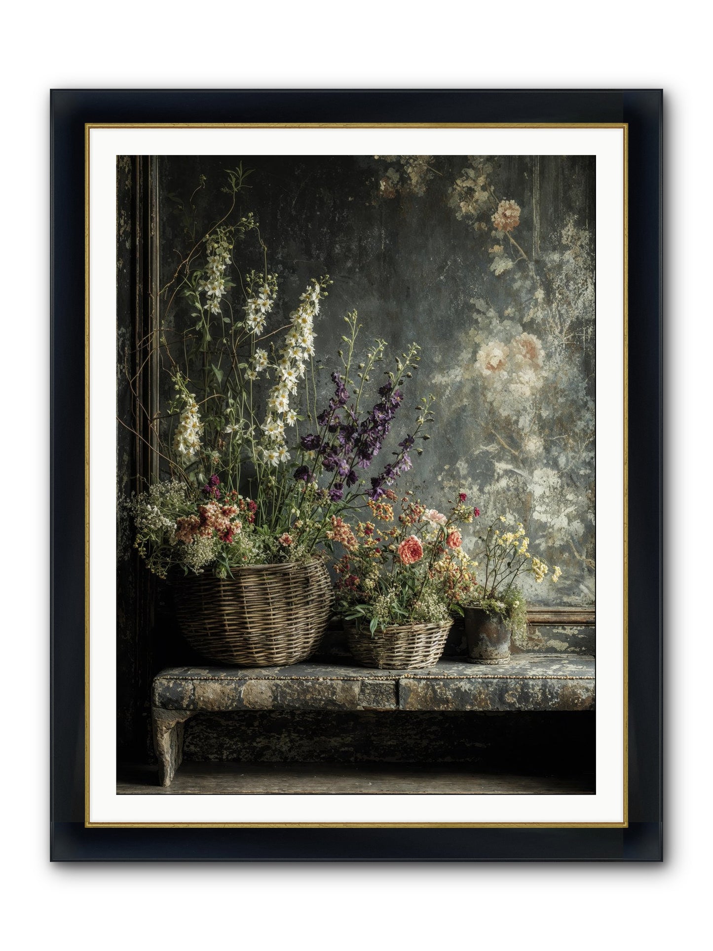 Heartcountry Framed Print - Wide Black w/Gold 36x48