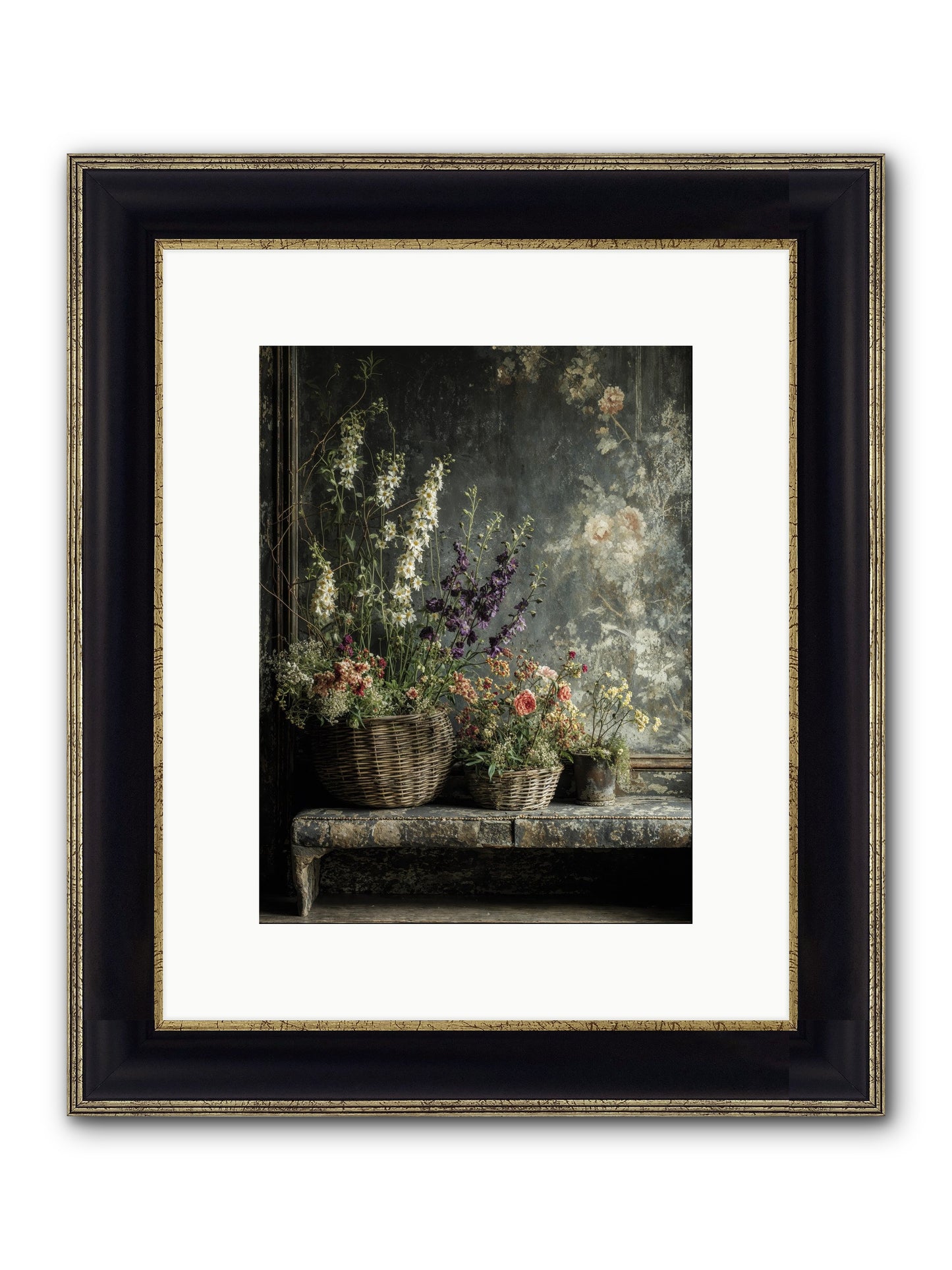 Heartcountry Framed Print - Black & Gold 9x12