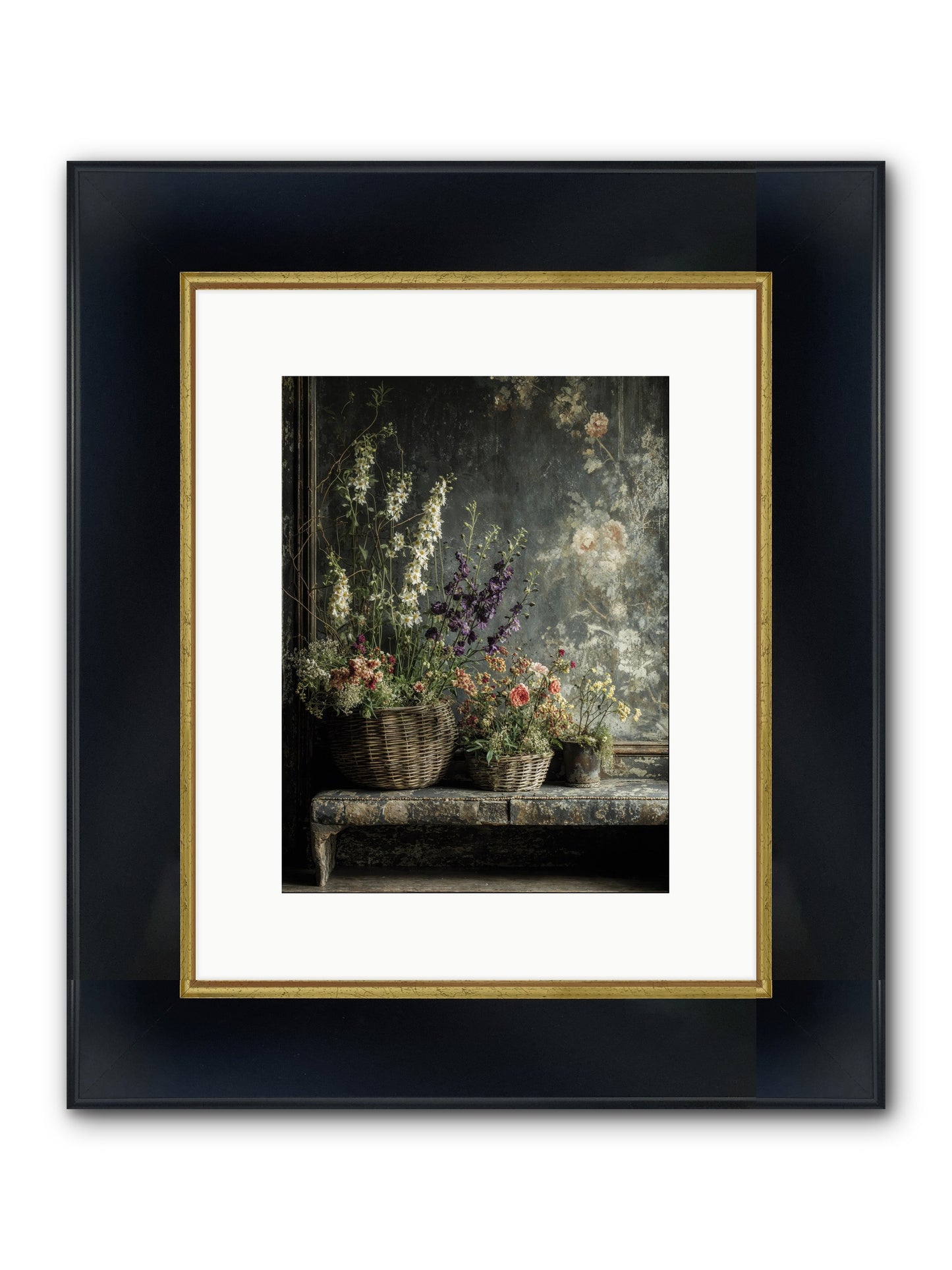 Heartcountry Framed Print - Wide Black w/Gold 9x12
