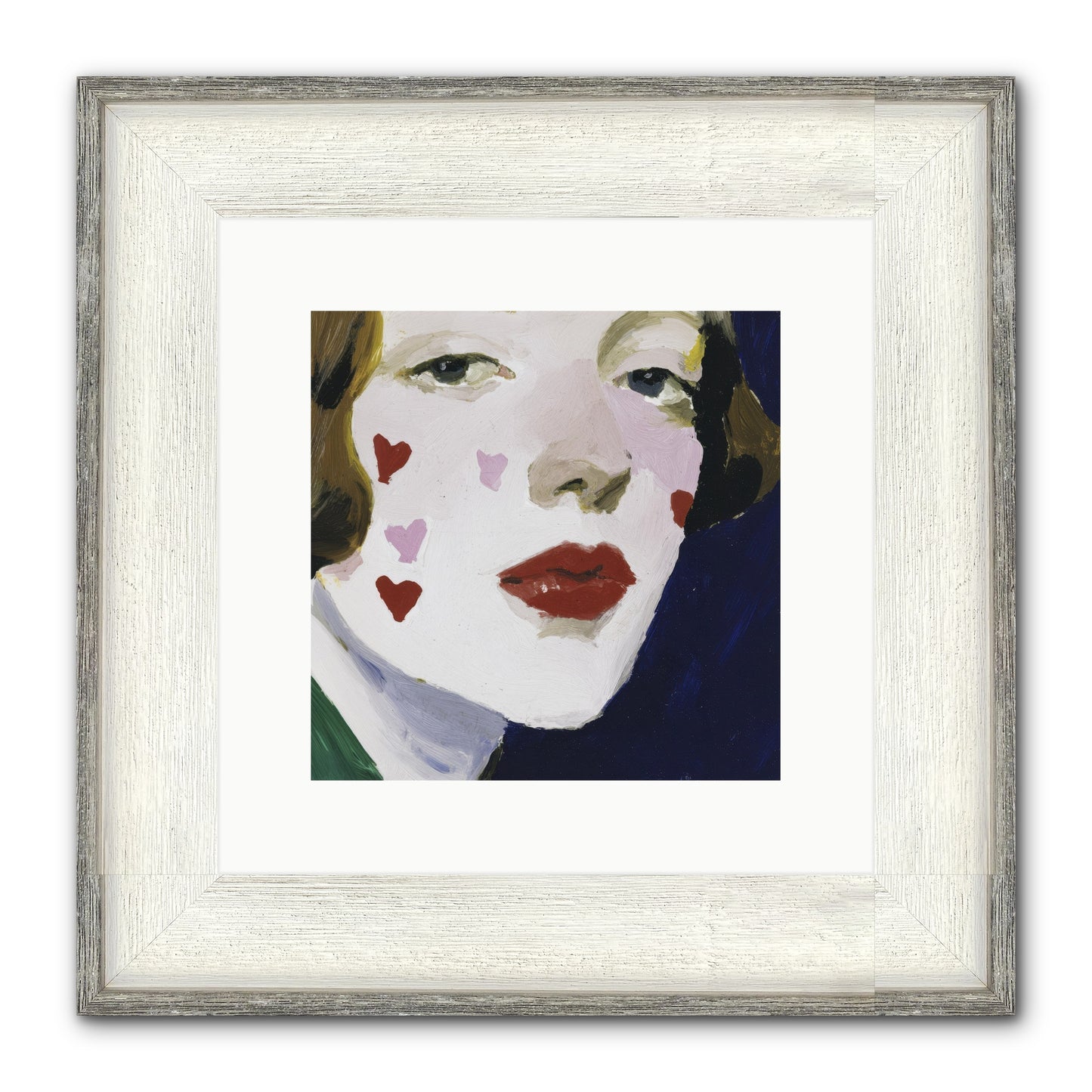 Heartglow Framed Print - Driftwood White 10x10