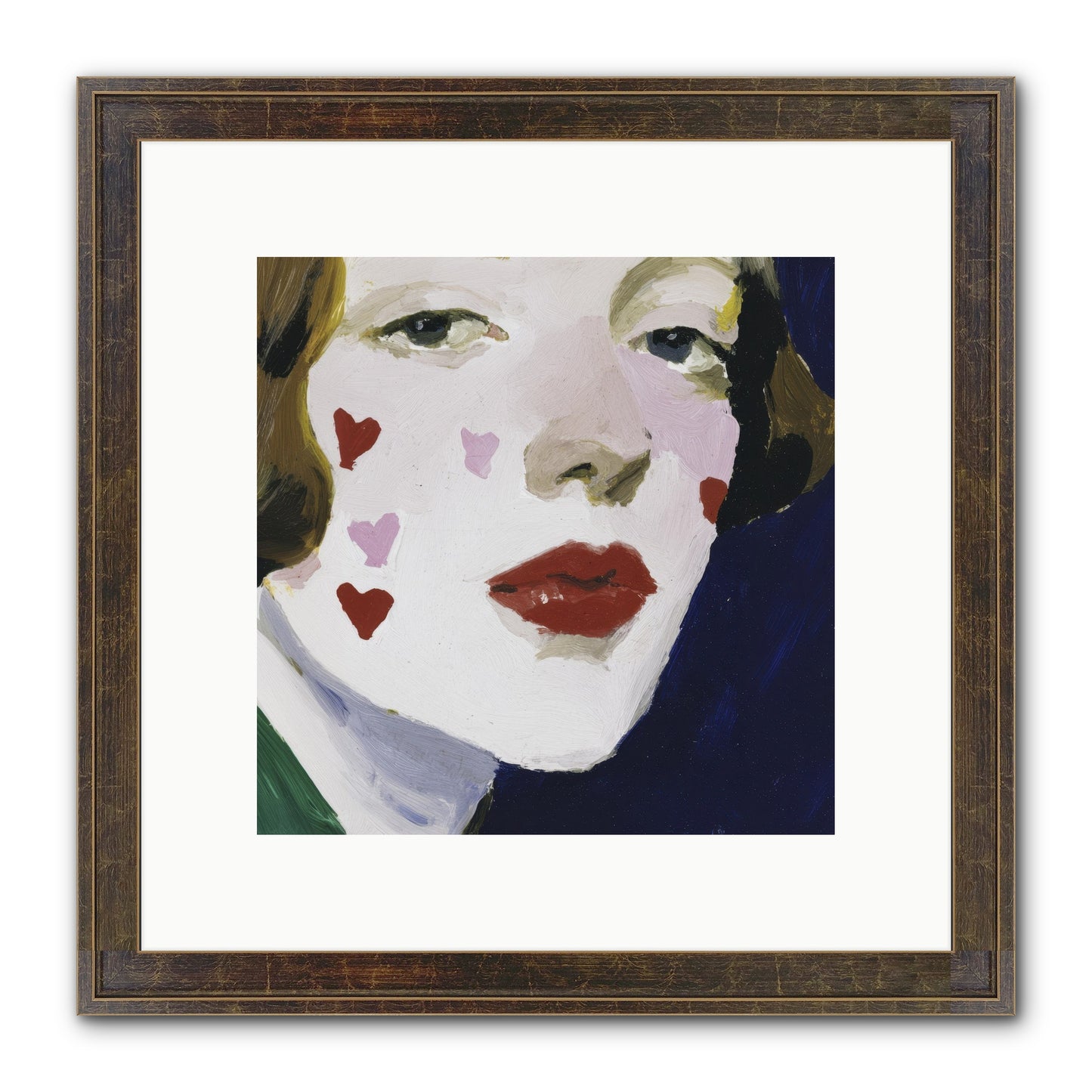 Heartglow Framed Print - Slimwoods Black/Gold 10x10