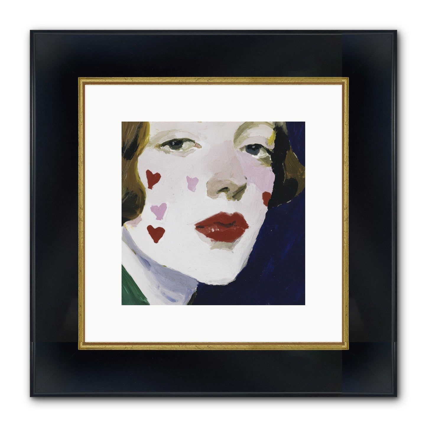 Heartglow Framed Print - Wide Black w/Gold 10x10