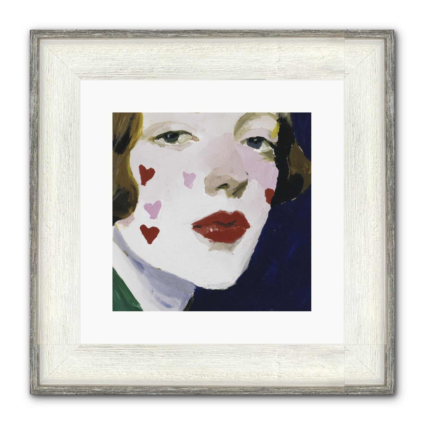Heartglow Framed Print - Driftwood White 12x12